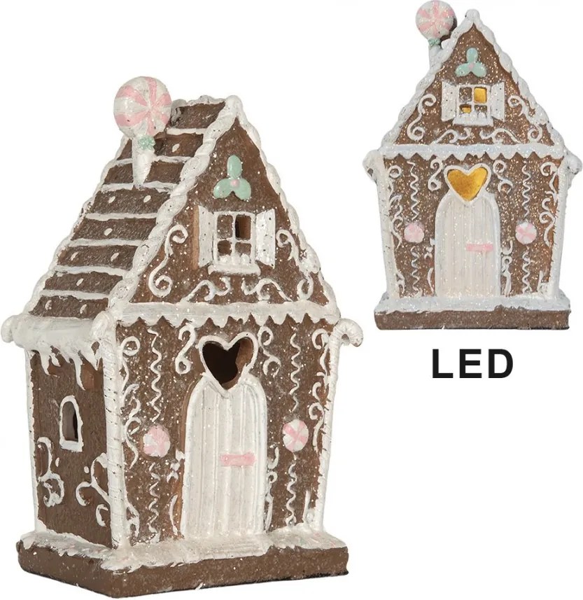 Perníková LED chalúpka Gingerbread Cotti - 14*9*21 cm