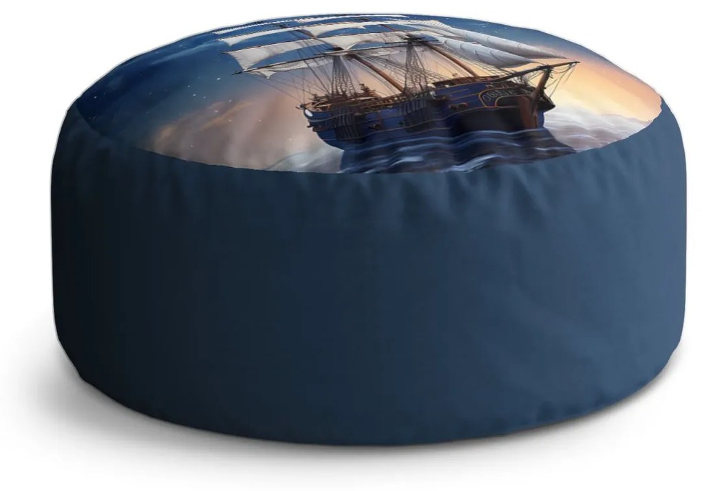 Sablio Taburet Circle Plachetnica medzi horami: 38x48 cm