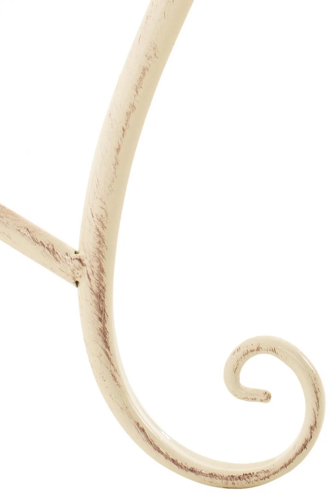 Rustikálna kovová lavička Tar - Krémová antik