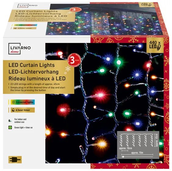 Livarno home Svetelný LED záves (rovný záves)  (100355069)