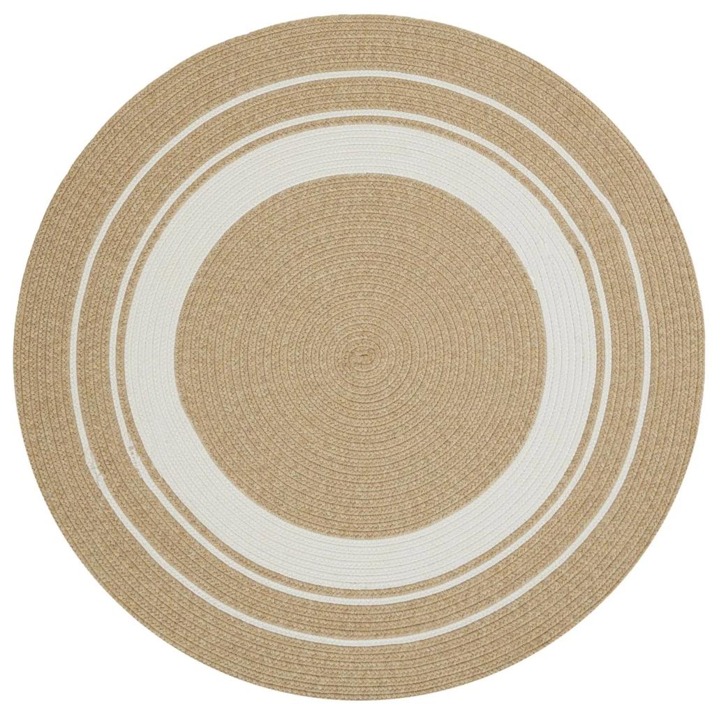 NORTHRUGS - Hanse Home koberce Kusový koberec Braided 105556 Creme Beige kruh – na von aj na doma - 200x200 (priemer) kruh cm