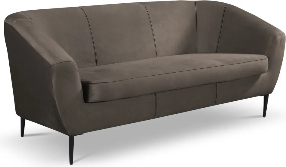 Trojmiestna pohovka Olivio, blatovo hnedá zamatová tkanina