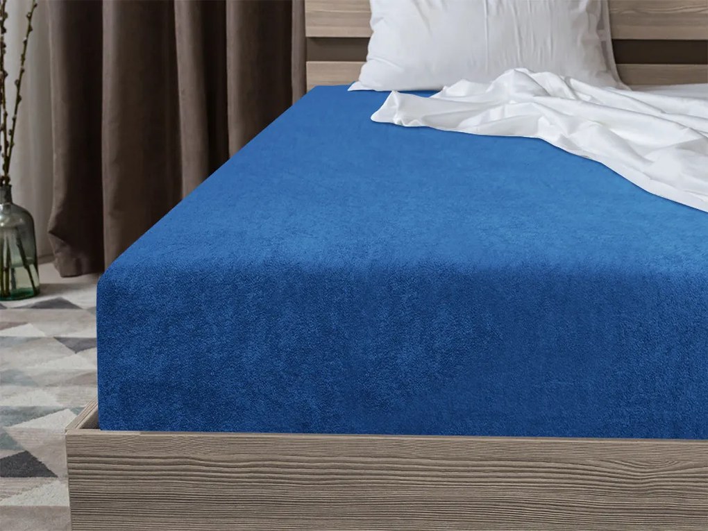 Froté plachta EXCLUSIVE tmavomodrá 200x220 cm
