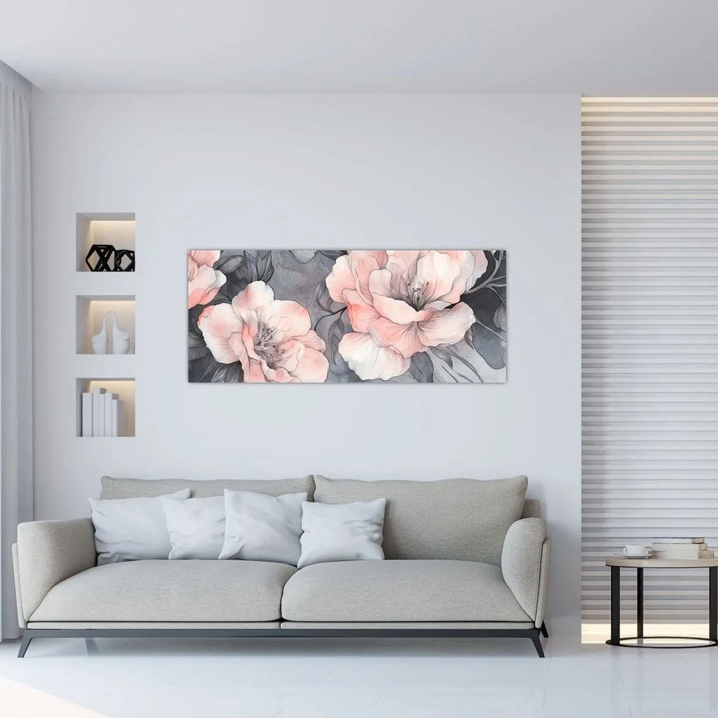 Obraz - Séria kvetov (120x50 cm)