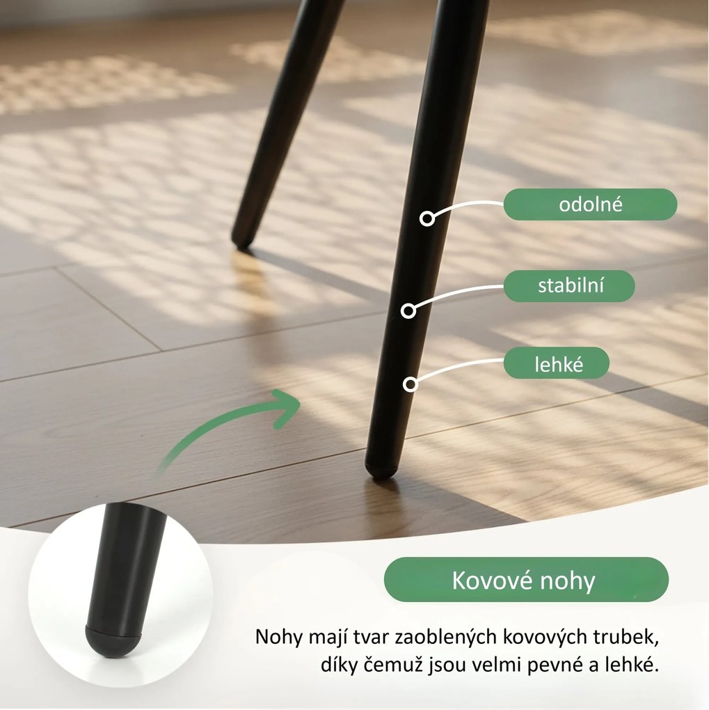 Čalouněná jídelní židle Lumo lahvově zelená