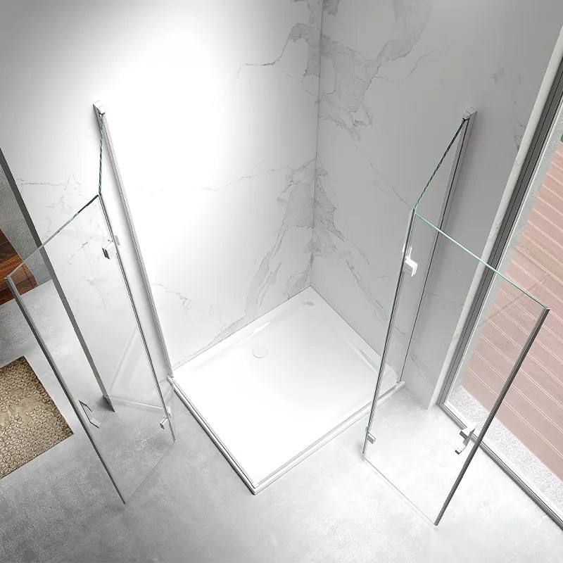 BPS-koupelny Obdĺžnikový sprchovací kút HYD-OK13A 100x90 biela/transparent - bez vaničky