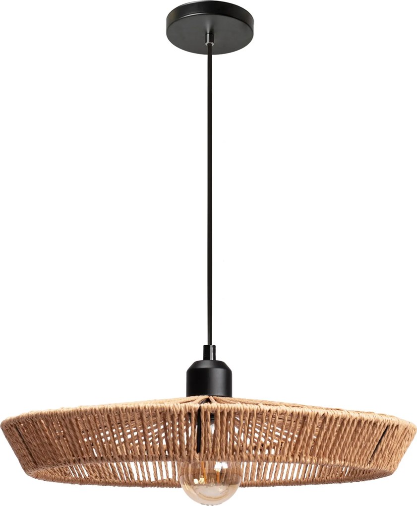 Toolight Toolight, stropné svietidlo 1xE27 APP1407-1CP, čierna-hnedá, OSW-02414