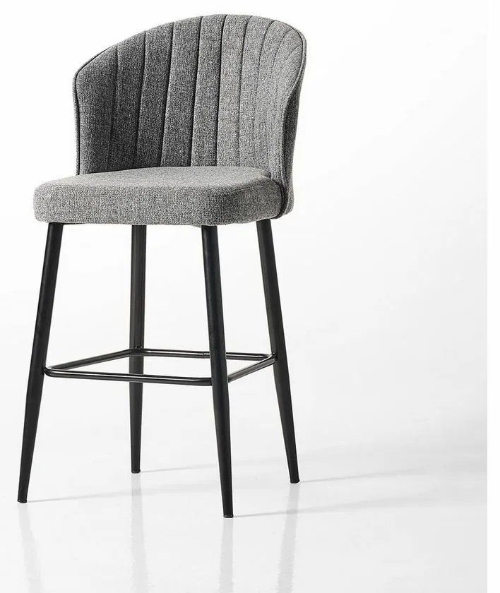 Sada barových stoličiek Rubi Grey and Black, 4 ks, 4 ks