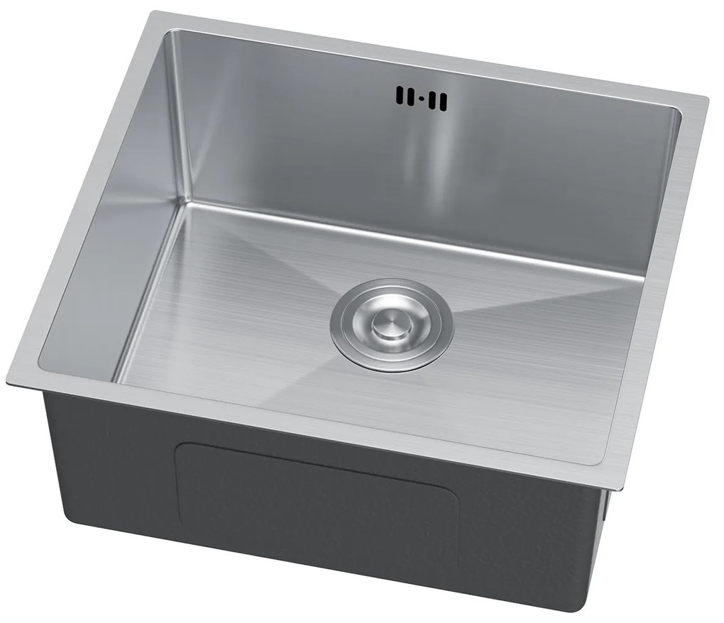 Erga HD, 1-komorový oceľový drez 490x440x210 mm, oceľová, ERG-MLS-HD4944