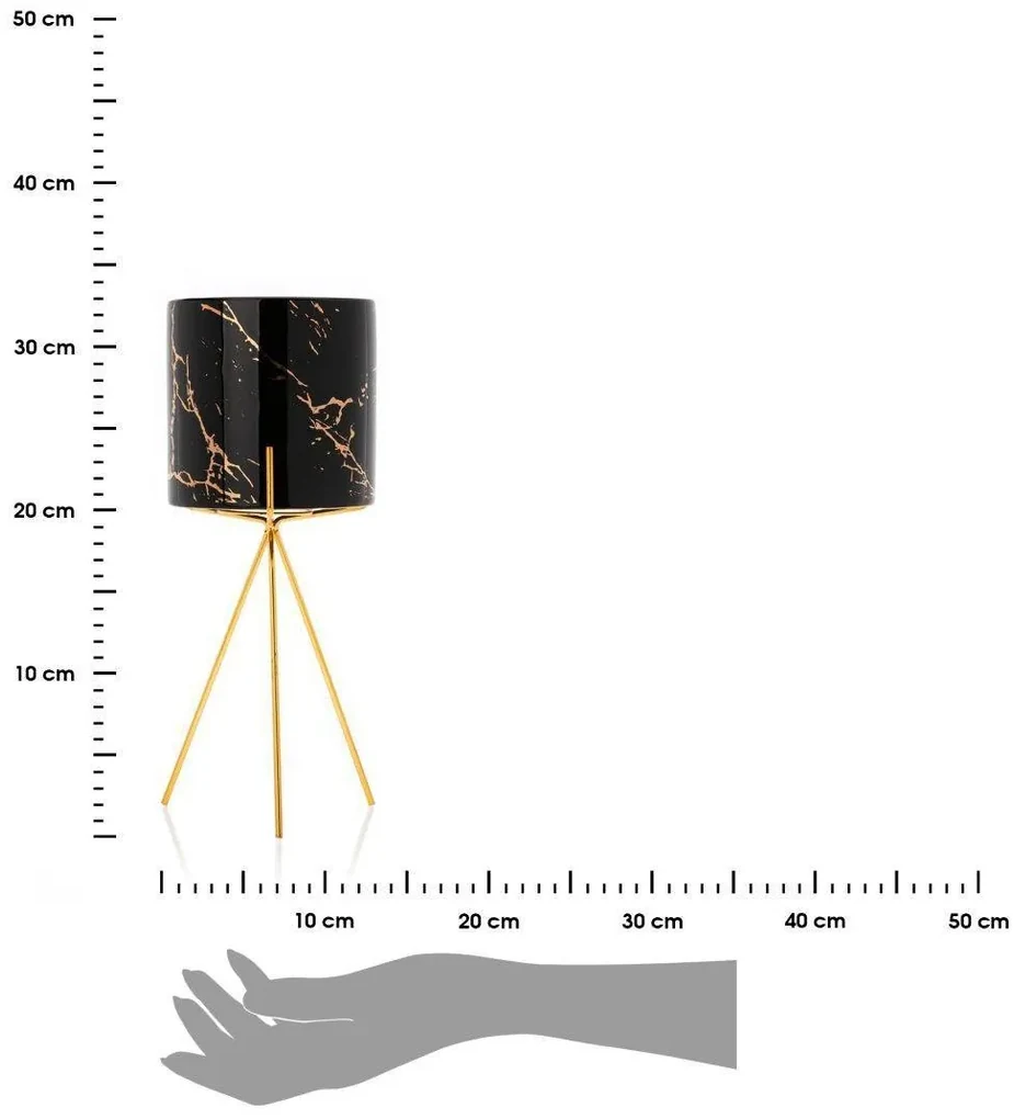 Kvetináč na stojane Emma 32 cm čierny