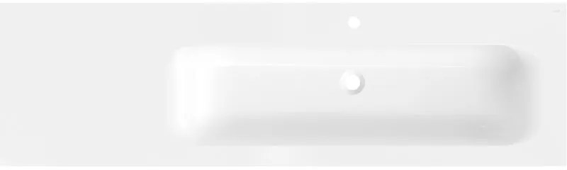 Mexen Vela, umývadlo na zapustenie 161 x 46,5 cm, pravé, biela lesklá, 25231600P