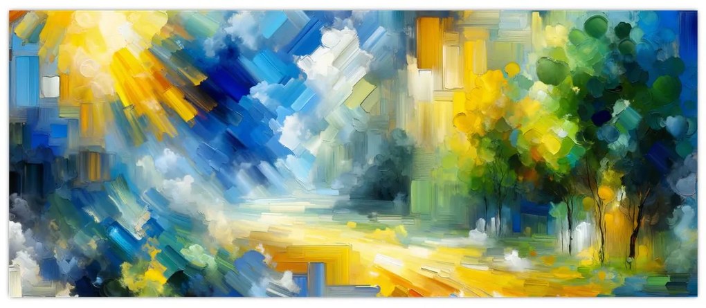 Obraz - Abstraktný slnečný deň (120x50 cm)