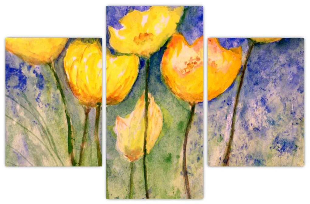 Obraz - Žlté tulipány (90x60 cm)