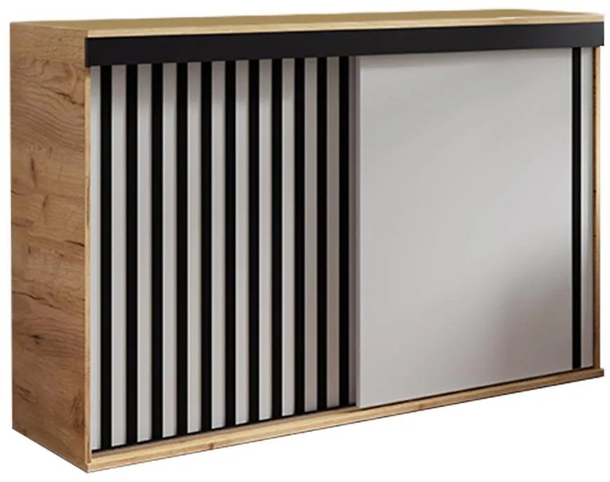 Komoda Malani 120 craft+biela+čierna