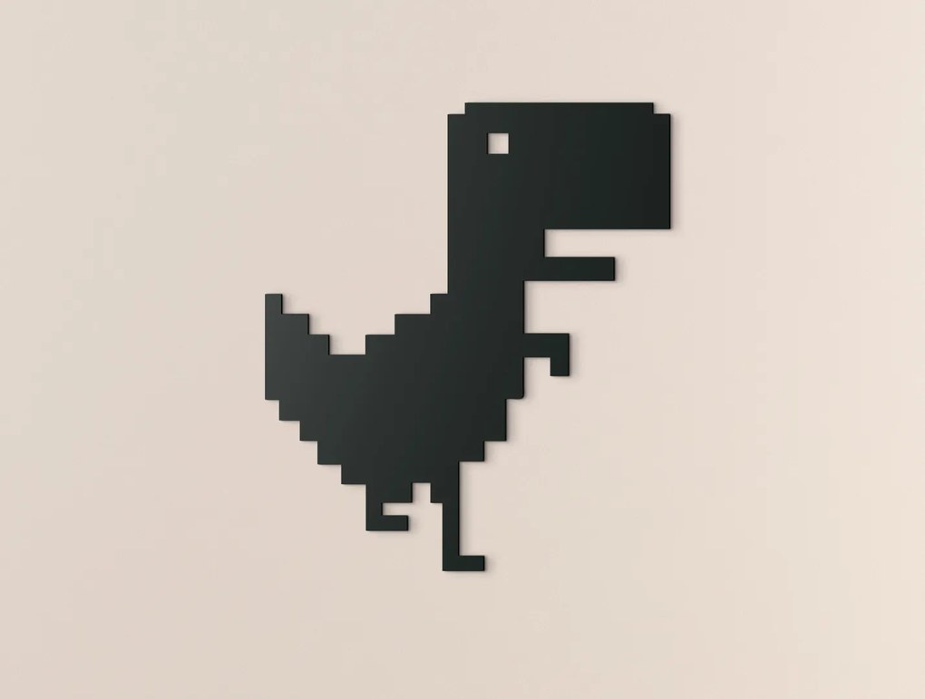 drevko Detská nálepka na stenu Dinosaurus Rozmer obrazu: 37,5 x 32,5 cm, Farba dekorácie: Čierna