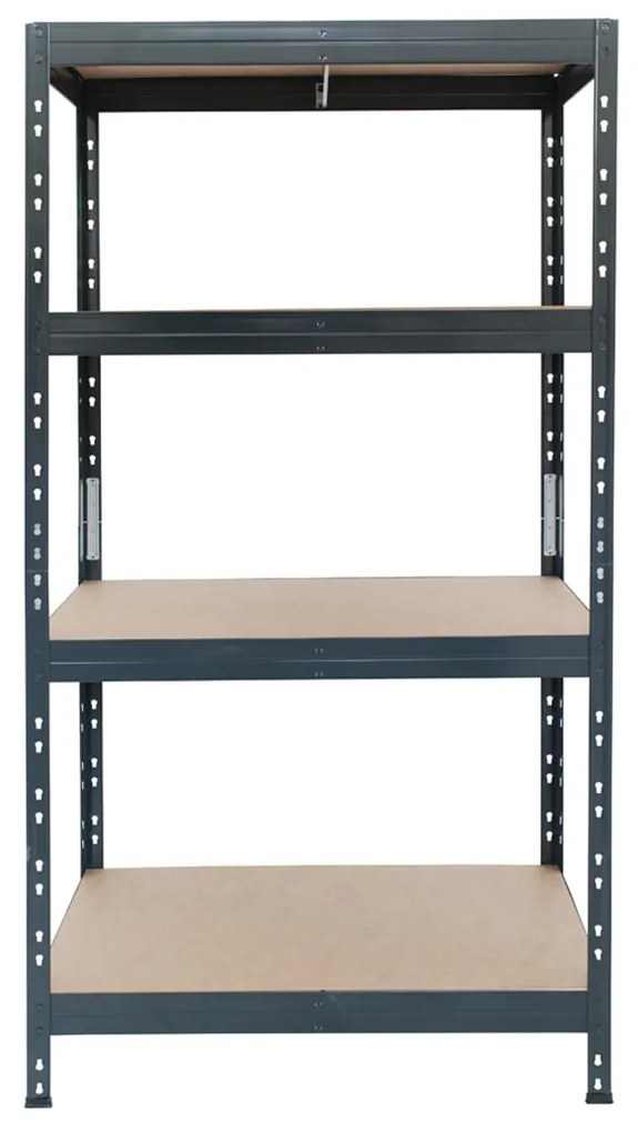 Bezskrutkový kovový regál s HDF policou RIVET, 180x90 cm (VxŠ)