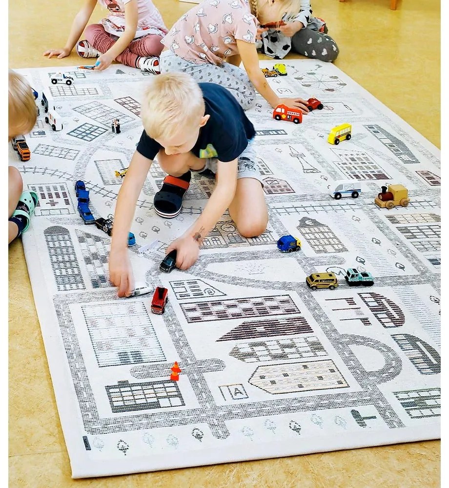 Bílý obojstranný detský koberec Narma Ülejõe, 140 x 200 cm