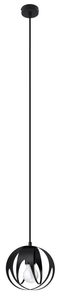 Závesné svietidlo Tulos 1, 1x čierne kovové tienidlo