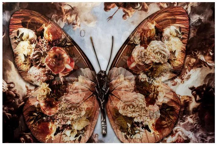 Butterfly sklenený obraz viacfarebný 150x100cm