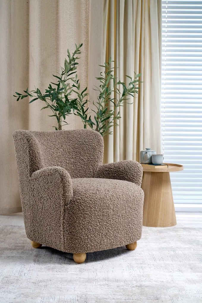 Designové křeslo Claudio cappuccino