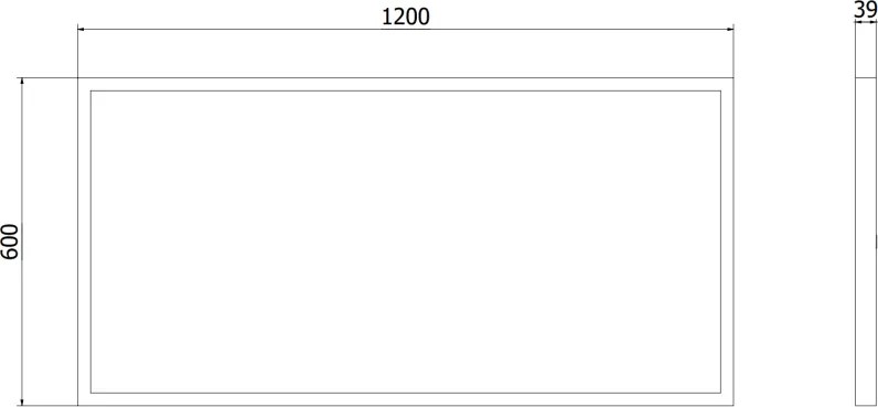 Mexen Brill-S, stropný LED panel 120×60 cm, 60 W, neutrálna biela 4000K, L207-120-060-6040-20