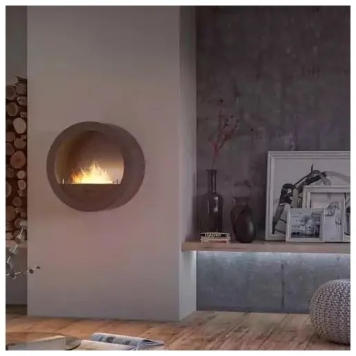 InFire - Nástenný BIO krb pr. 70 cm 3kW čierna