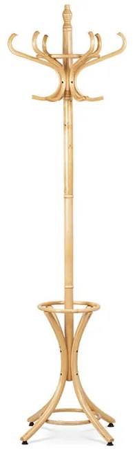 Drevený stojanový vešiak s držiakom dáždnikov, buk