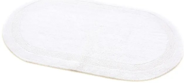 Kúpelňový koberček Keno Elips biely B01