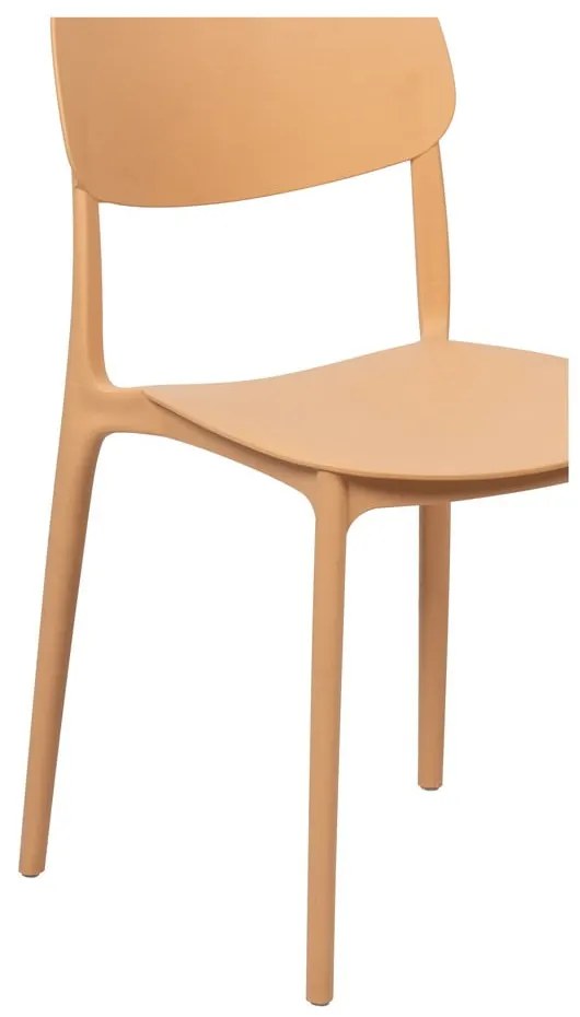 Broskyňová plastová záhradná stolička Hébé – Bonami Essentials