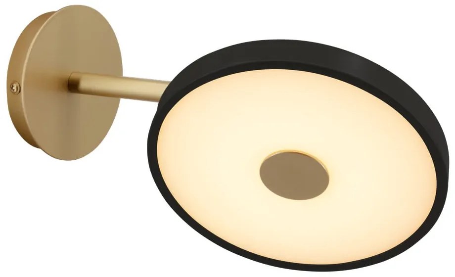 Čierne LED nástenné svietidlo so stmievačom ø 15 cm Asteria Wall Short – UMAGE