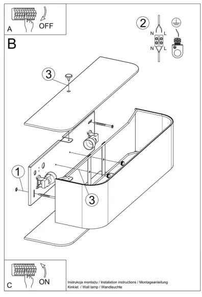 Sollux SL.0777 - Nástenné svietidlo LOKKO 2xE14/60W/230V biela