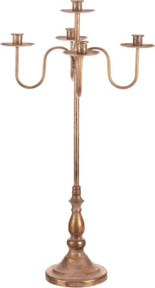 Kovový svietnik 71 cm zlatý FUP558