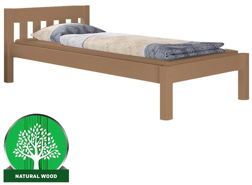 Posteľ Pino 120x200 borovica morená dub