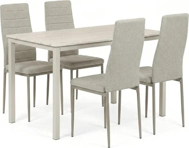 Jedálenský set so 4 stoličkami Asem (krémová). Vlastná spoľahlivá doprava až k Vám domov. 1149333