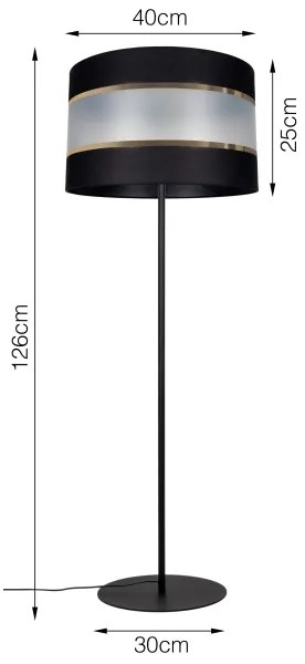 Stojacia lampa CORAL 1xE27/60W/230V čierna