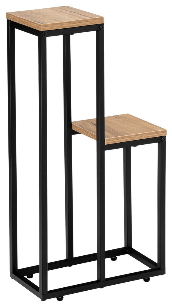 Stojan na kvety Hazel svetlohnedý/čierny