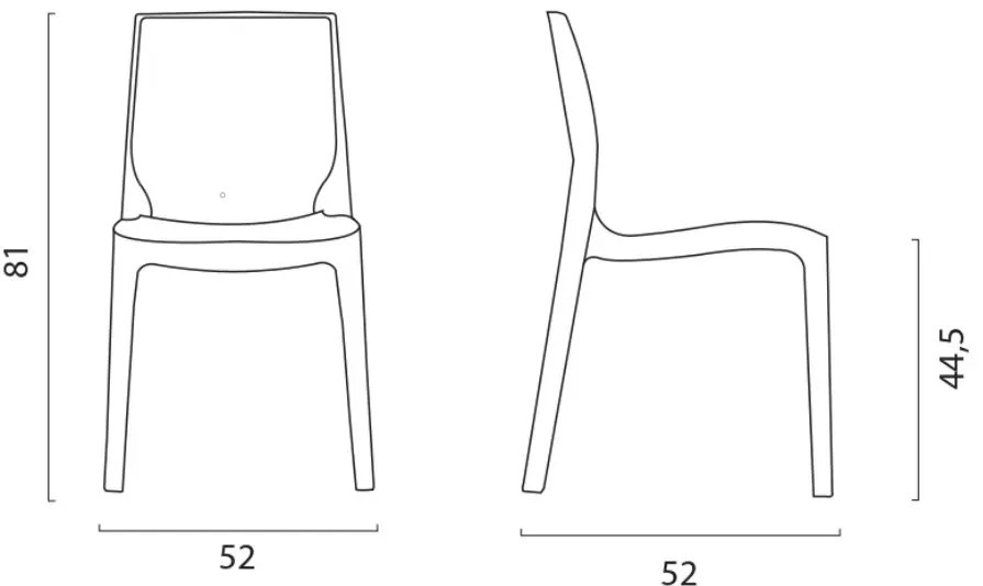 Stima Plastová stolička FEMME FATALE Vyberte odtieň ->: Transparentní