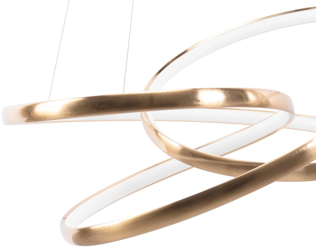Toolight Toolight, LED závesné svietidlo 50cm, 32W, G005-CP, zlatá lesklá, OSW-09746
