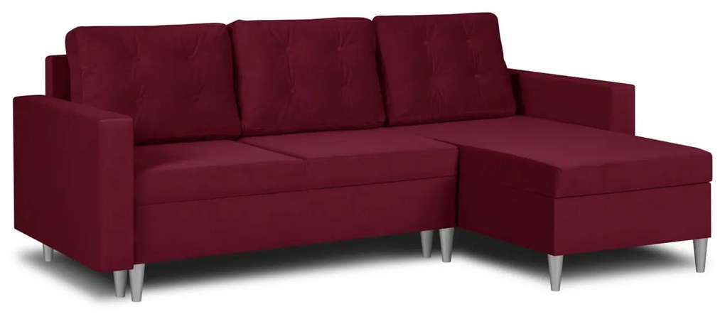 Rohová sedacia súprava s funkciou spania GEST Červená