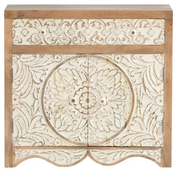 furniture-nabytek.cz - Masívna umývadlová skrinka Delhi z mangového dreva, lakovaná, hnedá – 80 cm