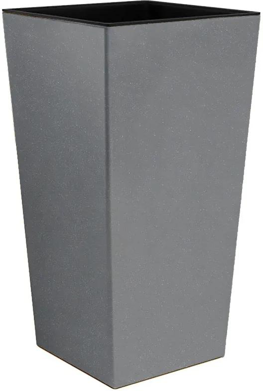 Jurhan Vysoký kvetináč s vnútrom Urbi Square Eco - šedý kameň 26,5 cm