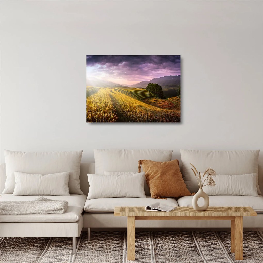 Sklenený obraz krajiny (70x50 cm)
