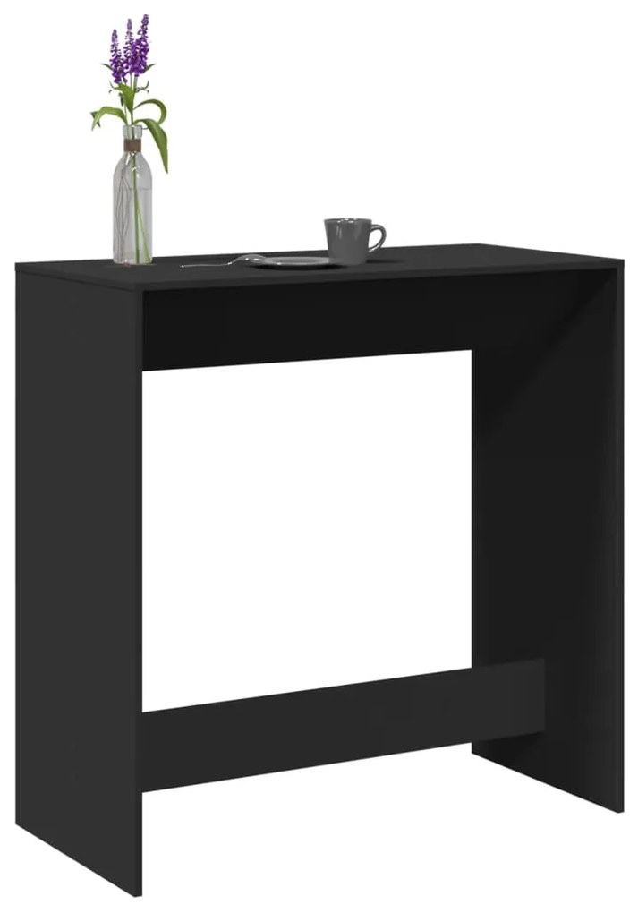 Barový stôl čierny 102x50x103,5 cm kompozitné drevo 854428