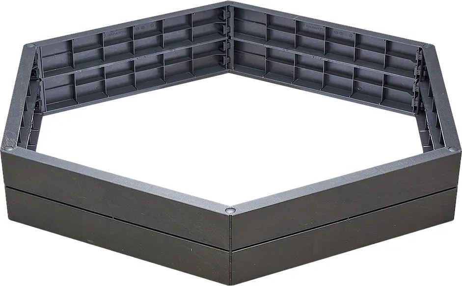 Garantia Ergo Vysoký záhon Stone XL modul, plast, 125 × 145 × 25 cm, antracit