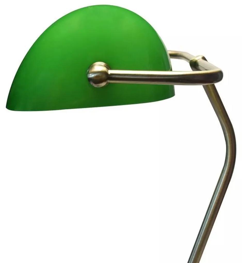 Kancelárska lampa Banker Nilsen E27 BRASS / GREEN 12616
