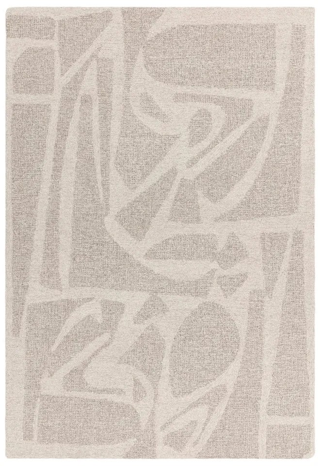 Krémovobiely ručne tkaný vlnený koberec 160x230 cm Loxley – Asiatic Carpets