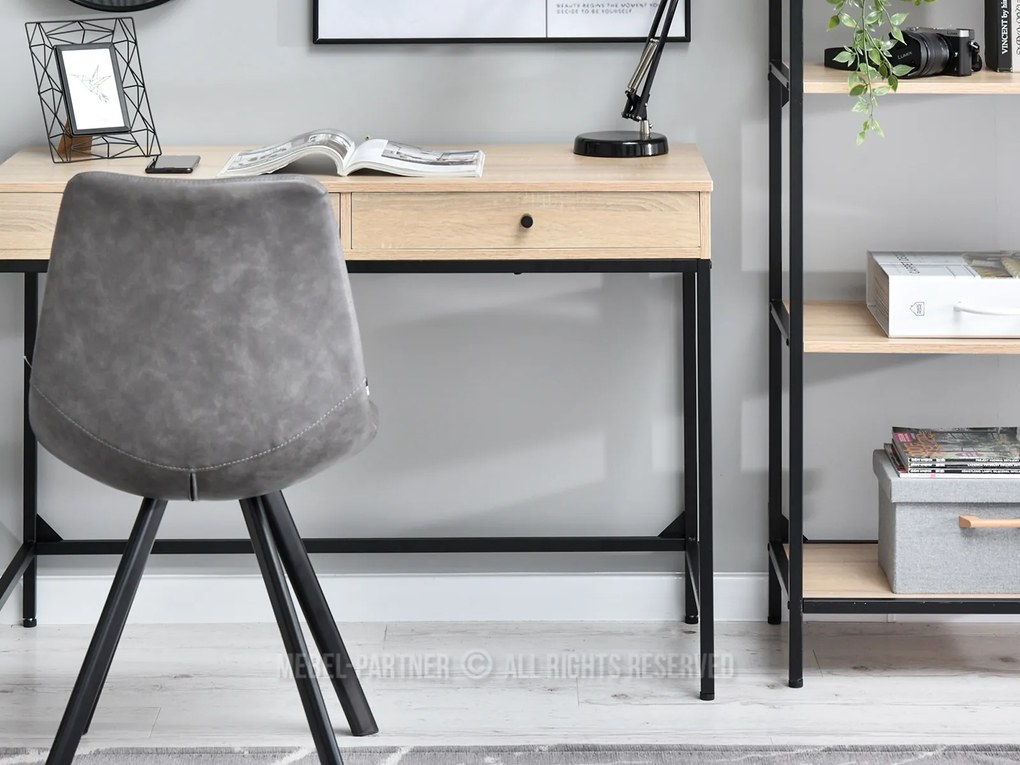 PC stolík Kaplan (dub + čierna). Akcia -25%. Vlastná spoľahlivá doprava až k Vám domov. 1109769