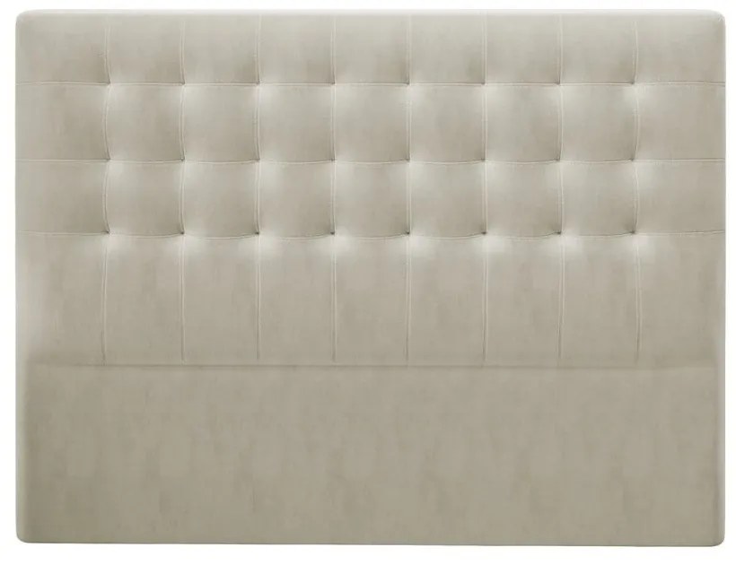 Béžové čelo postele so zamatovým poťahom Windsor & Co Sofas Athena, 200 × 120 cm