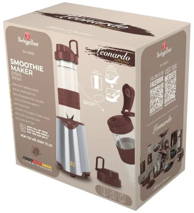Berlinger Haus Smoothie mixér s fľašou Leonardo Collection