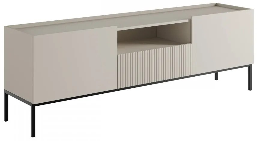 Moderná TV skrinka Zulek 180 2D1SZ, Farby: dub artisan / dub artisan + čierna